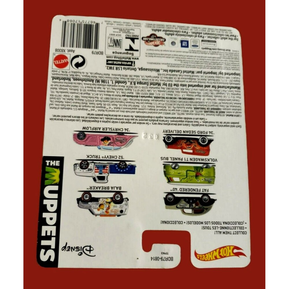 2014 Hot Wheels Pop Culture: The Muppets VOLKSWAGEN T1 PANEL BUS Lime Green 1:64 - Picture 10 of 14